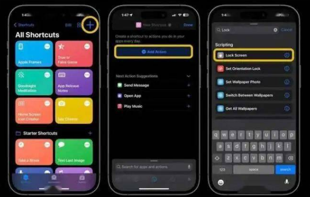 密云苹果14锁屏维修店分享iPhone14升级iOS16.4后如何创建锁屏快捷方式 