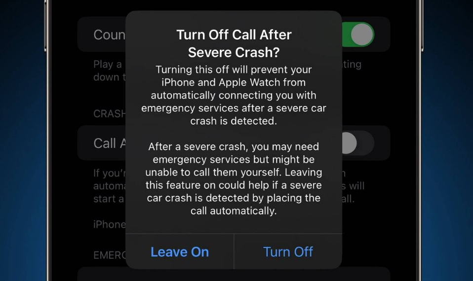 密云苹果14维修分享 iPhone 14 和 Apple Watch 上关闭崩溃检测 